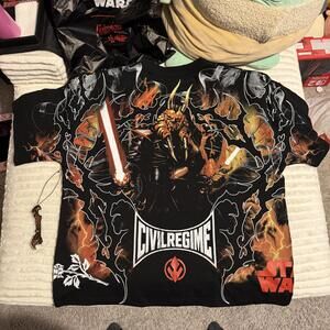 CIVIL REGIME Star Wars Darth Wyyrlok T Shirt Size XL RARE